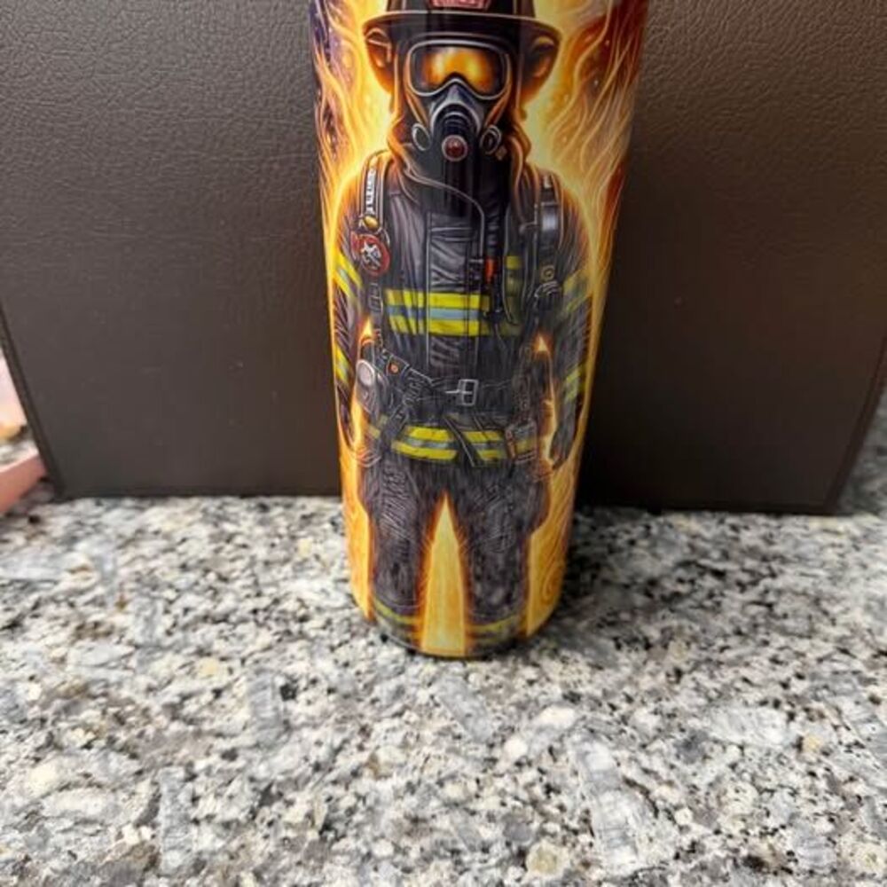 Firefighter Insulated Skinny Tumbler